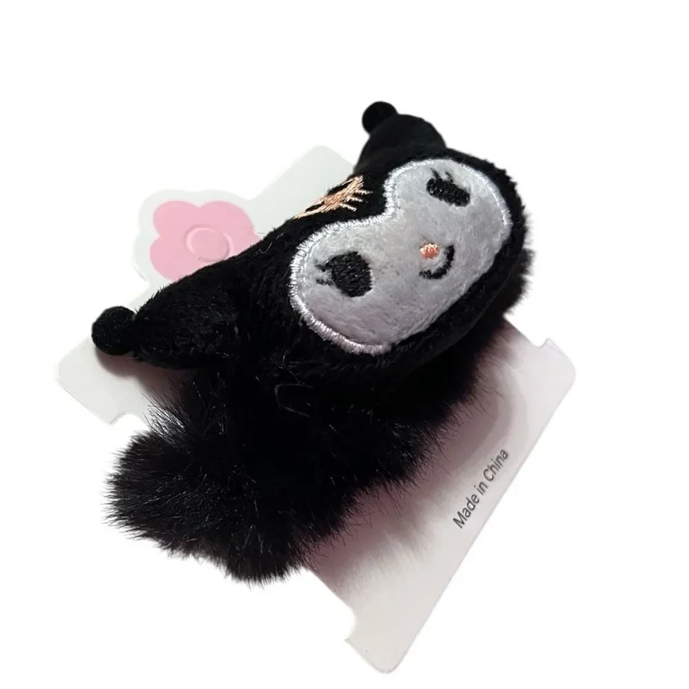 🤯5/$25🤯 Kuromi Black Furry Hair Scrunchie